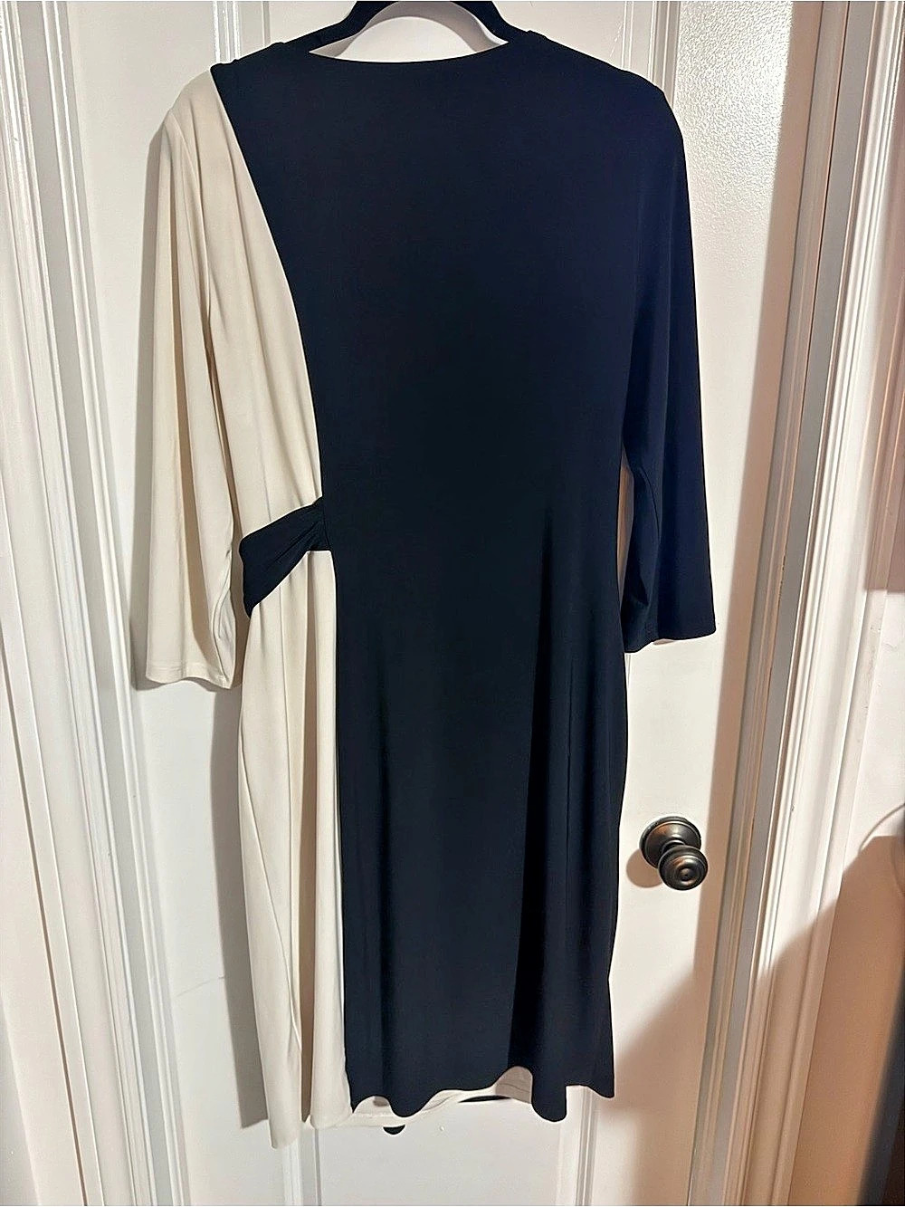 Lauren Ralph Lauren Color Block Ruched Midi Dress - Picture 2 of 2